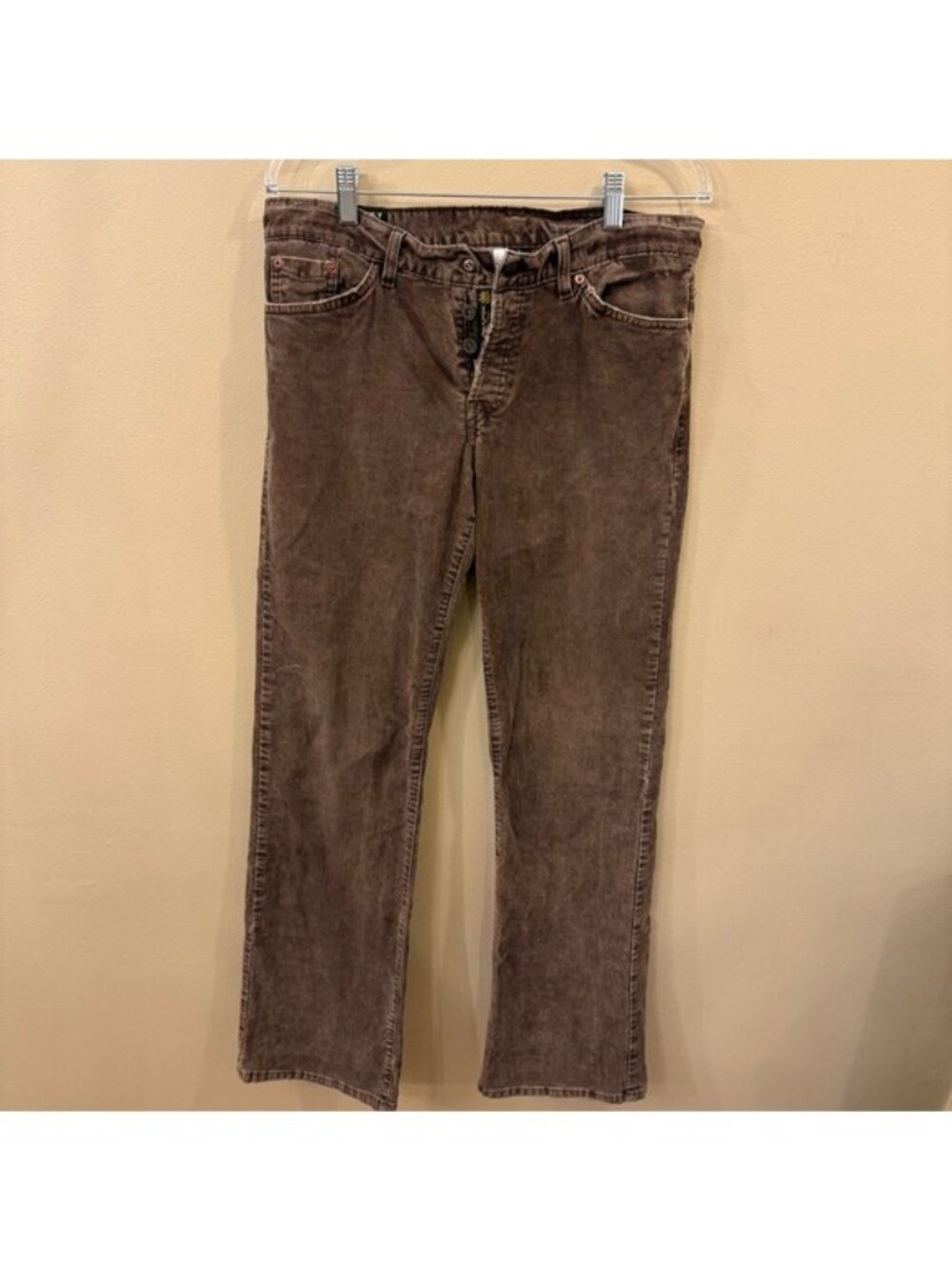 Lucky Brand by Gene Montesano Corduroy Jeans Brown Size 10/30 USA Y2K Vintage